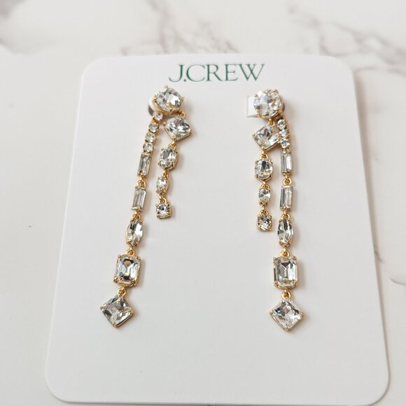 J. Crew Jewelry - J.Crew Crystal Jacket Drop Earrings